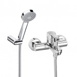Wall-mounted-bath-shower-mixer-with-automatic-diverter-with-retention-1.70-m-flexible-shower-hose-handshower-swivel-wall-bracket